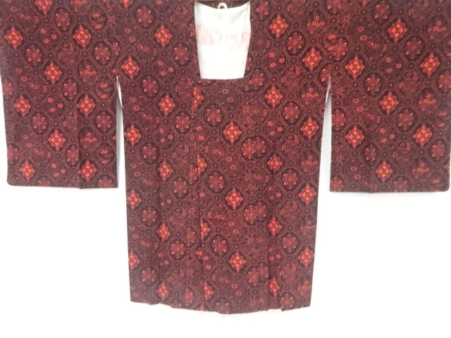 リサイクル　草花模様道行コート